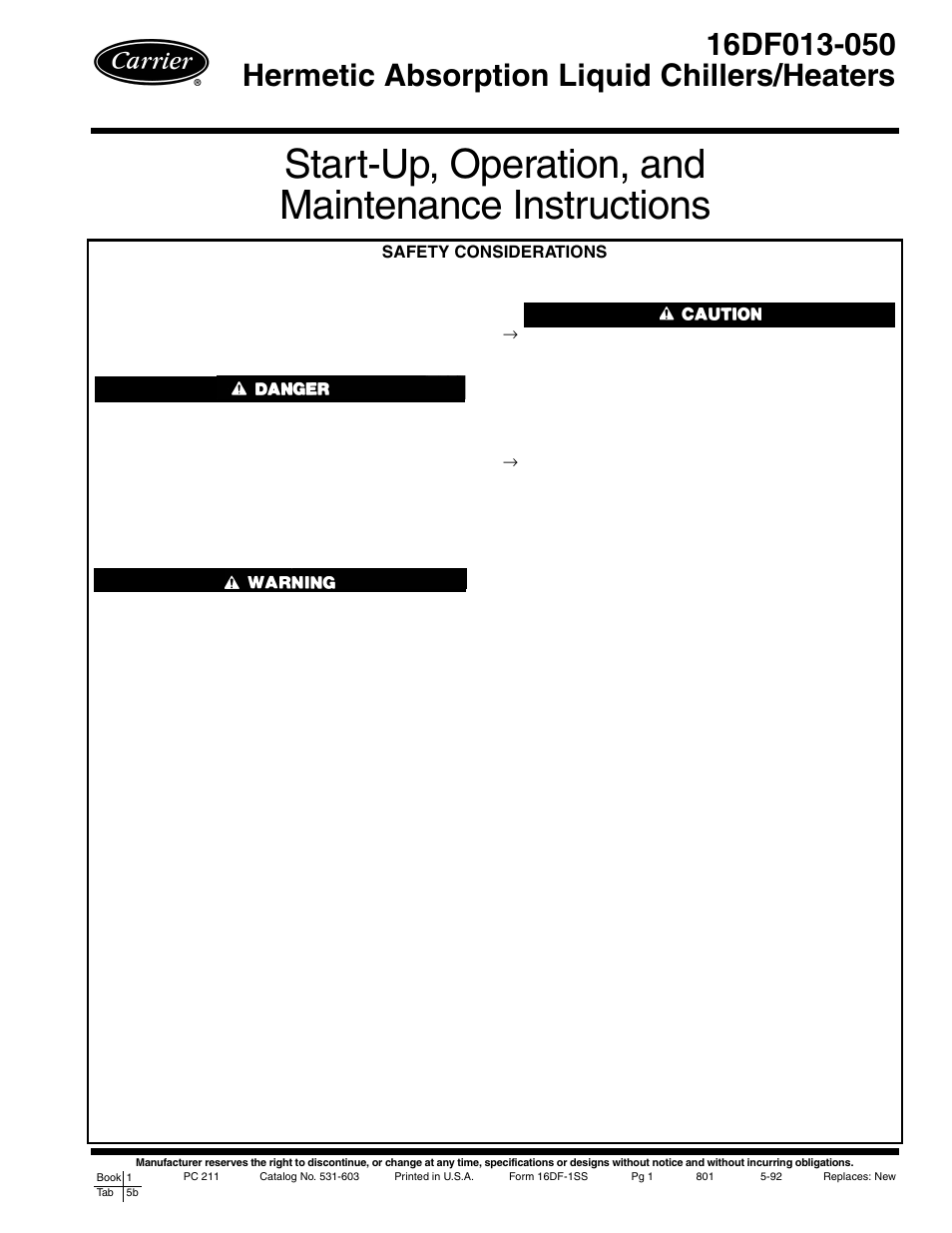 Carrier 16DF013-050 User Manual | 56 pages