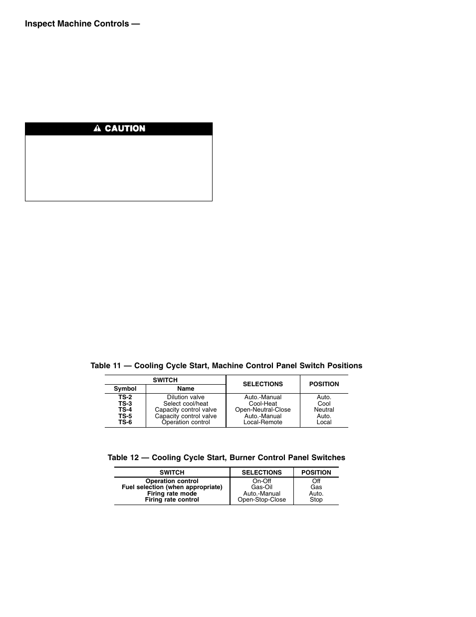 Inspect machine controls | Carrier 16DF013-050 User Manual | Page 34 / 56