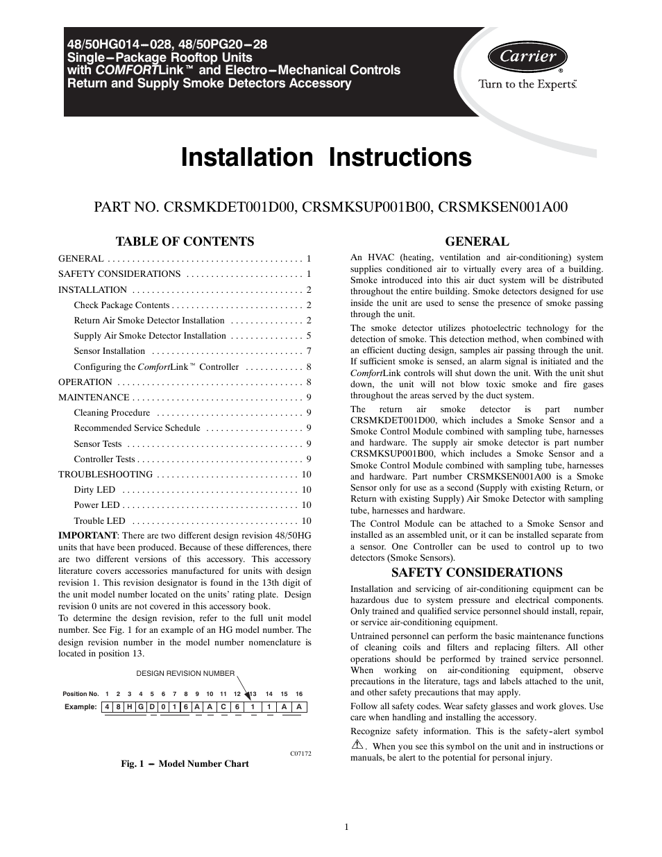 Carrier 48/50PG20-28 User Manual | 10 pages