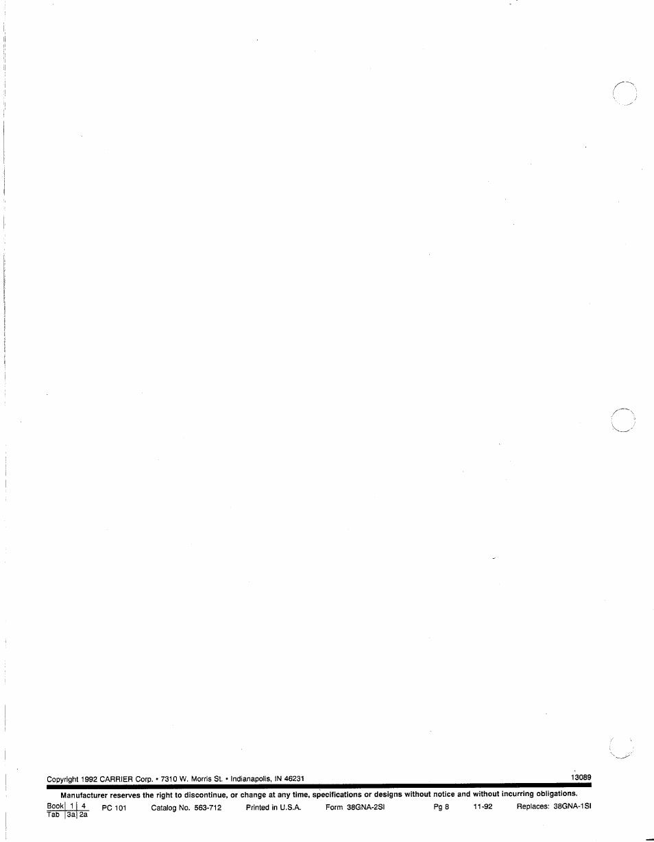 Carrier 38GNA User Manual | Page 8 / 8