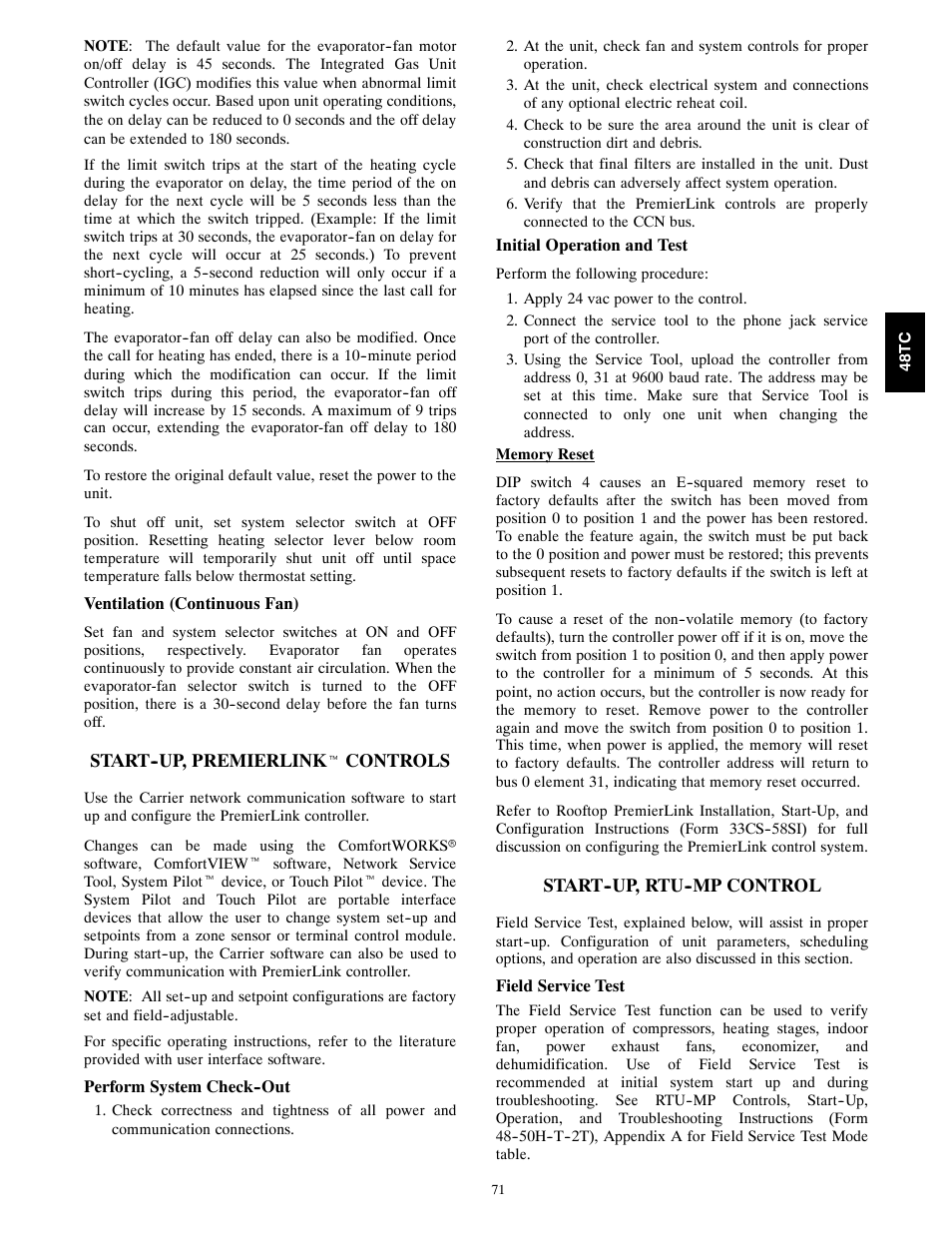 Carrier 48TC*D08 User Manual | Page 71 / 98
