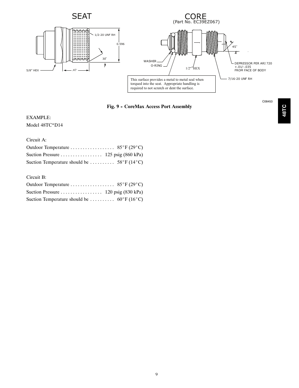 Seat core | Carrier 48TC*D08 User Manual | Page 9 / 98