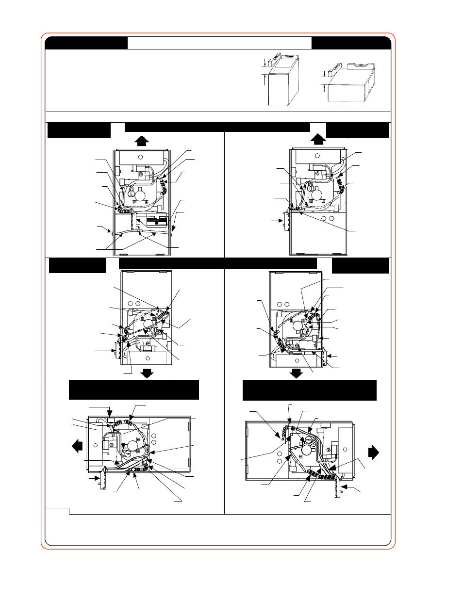 Installation, Tube location when used in downflow application, Fig. 8—furnace pressure and drain tubing diagram | Horizontal upflow or downflow | Carrier 58MCA User Manual | Page 6 / 16