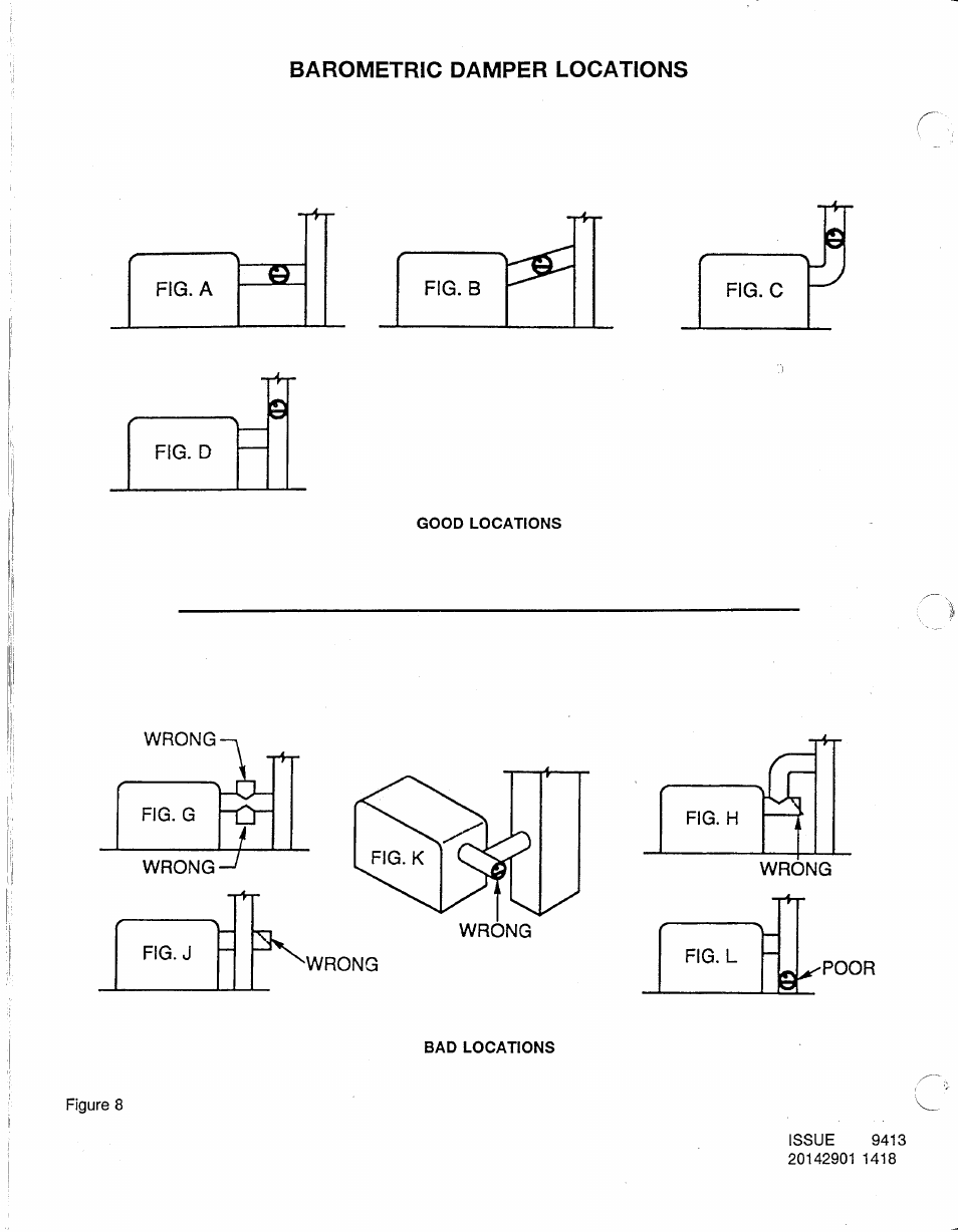 Barometric damper locations | Carrier UPFLOW 58BTA User Manual | Page 14 / 20