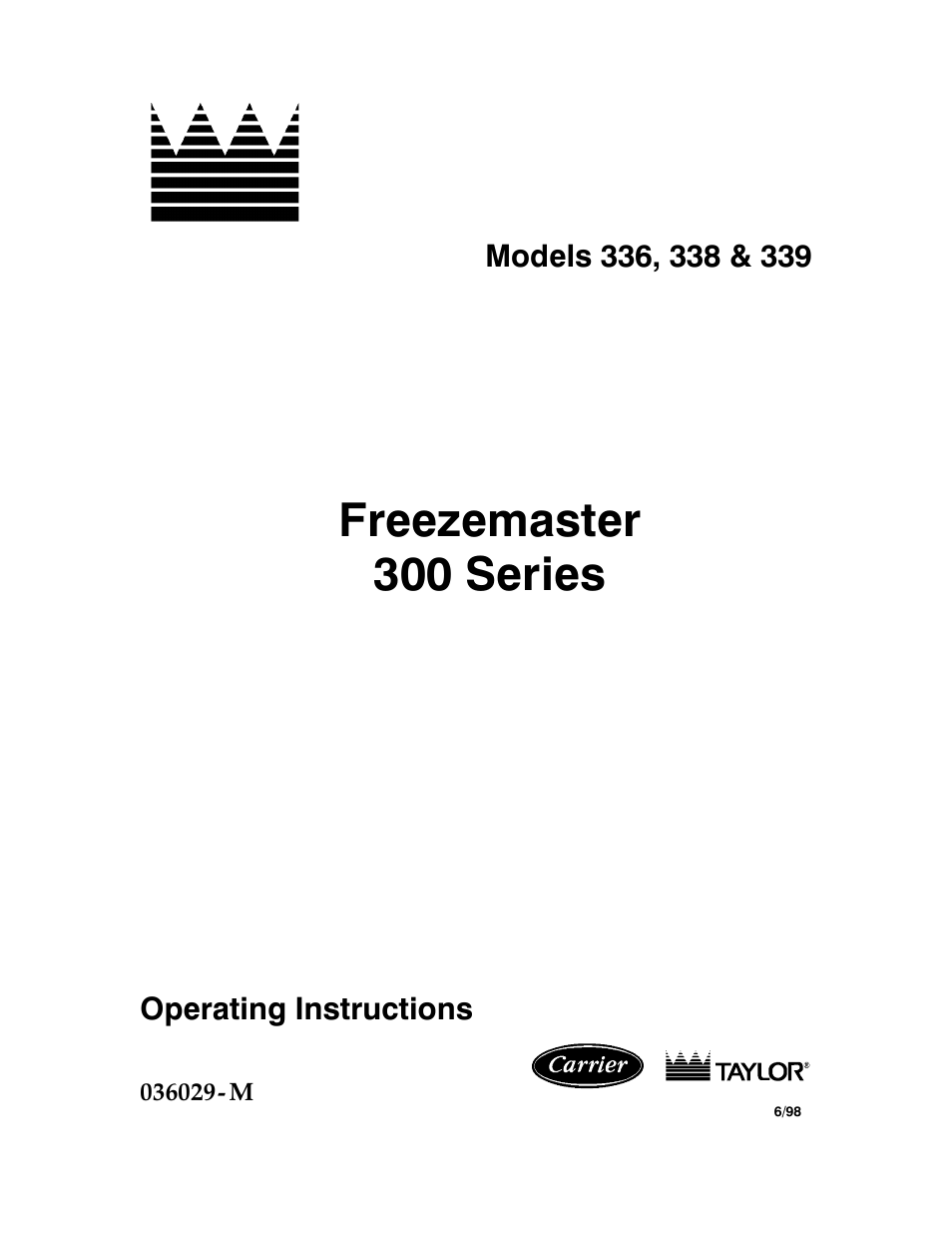 Carrier 336 User Manual | 49 pages
