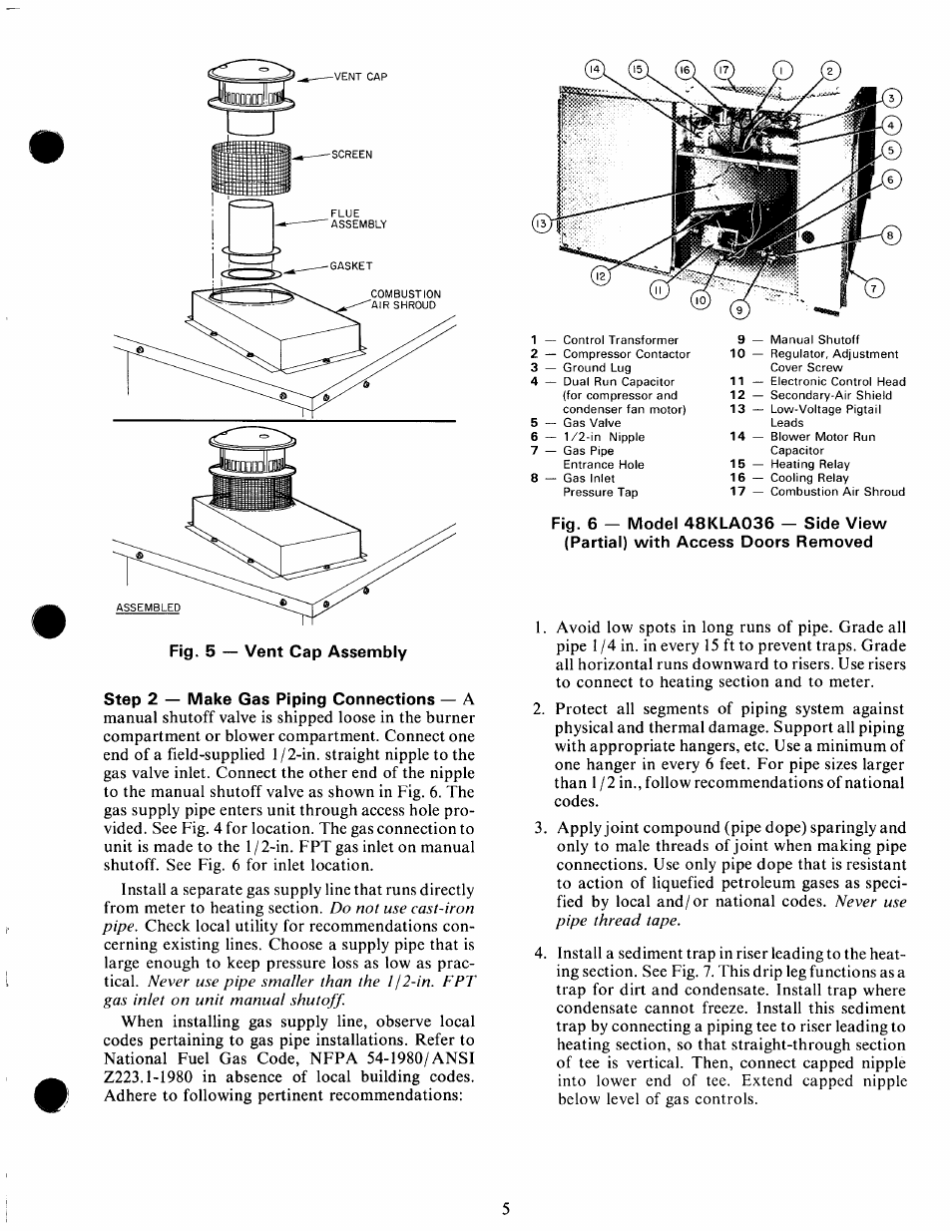 Step 2 — make gas piping connections — a | Carrier 48KHA User Manual | Page 5 / 24