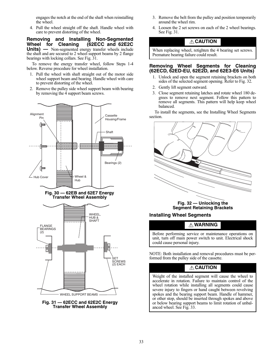 Carrier 62E User Manual | Page 33 / 40