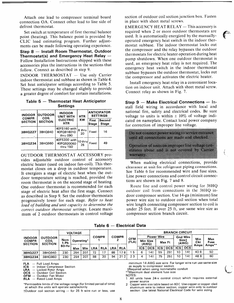 Carrier WEATHERMASTER III 38HQ User Manual | Page 8 / 19