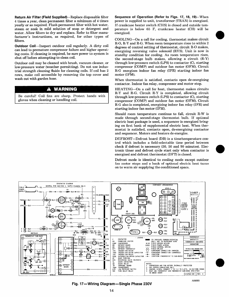 A warning | Carrier 50QQ User Manual | Page 14 / 16