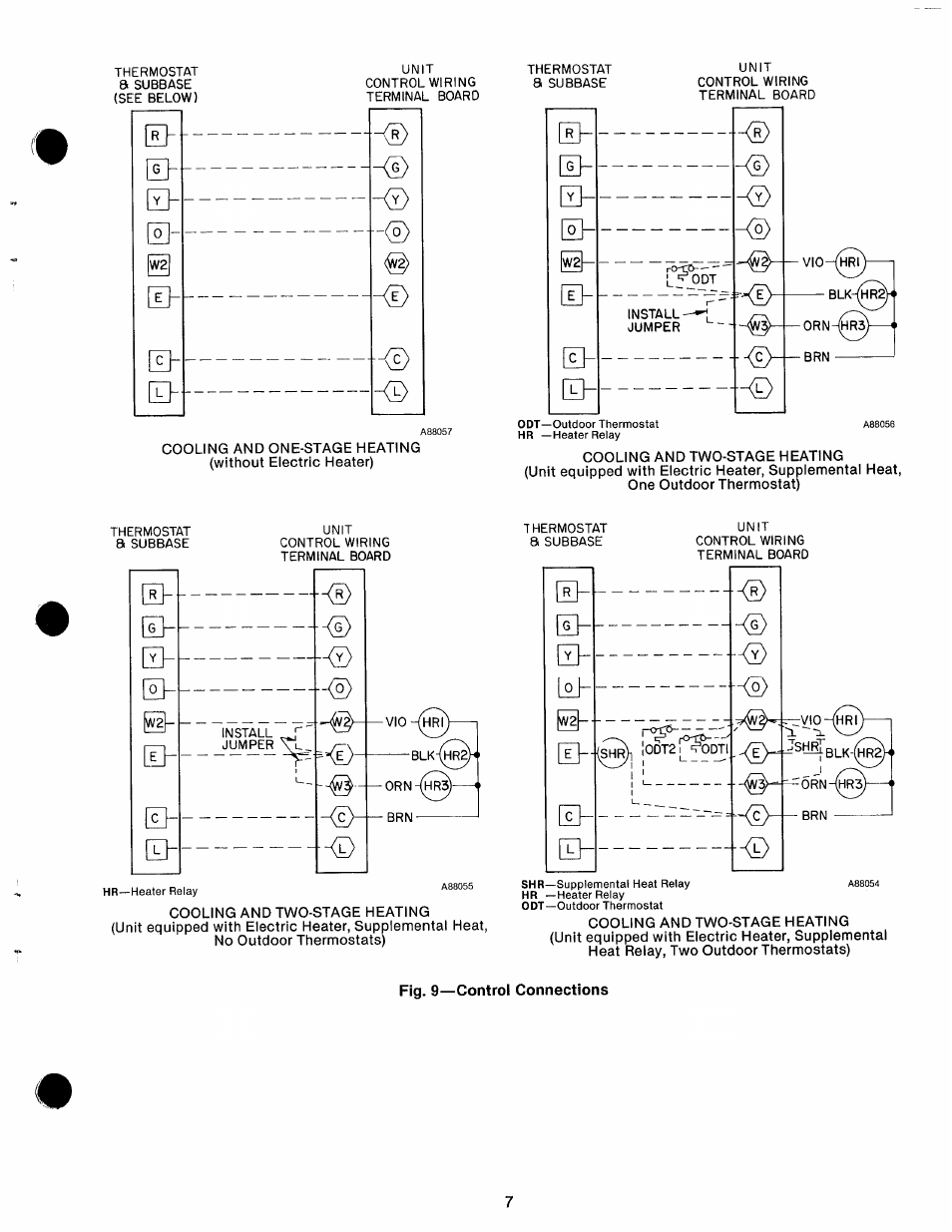 Fig. 9—control connections | Carrier 50QQ User Manual | Page 7 / 16