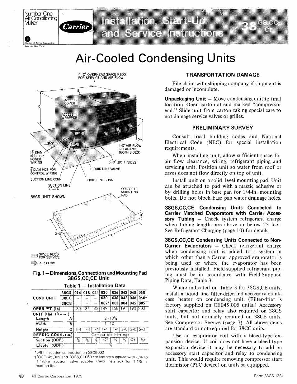 Carrier 38GS User Manual | 16 pages