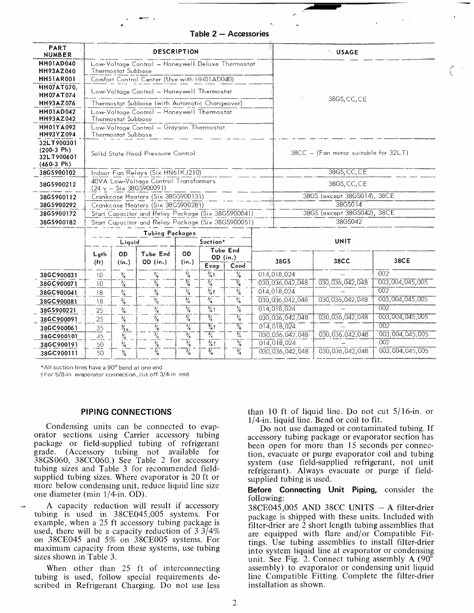 Piping connections, Hh0iad042 | Carrier 38GS User Manual | Page 2 / 16