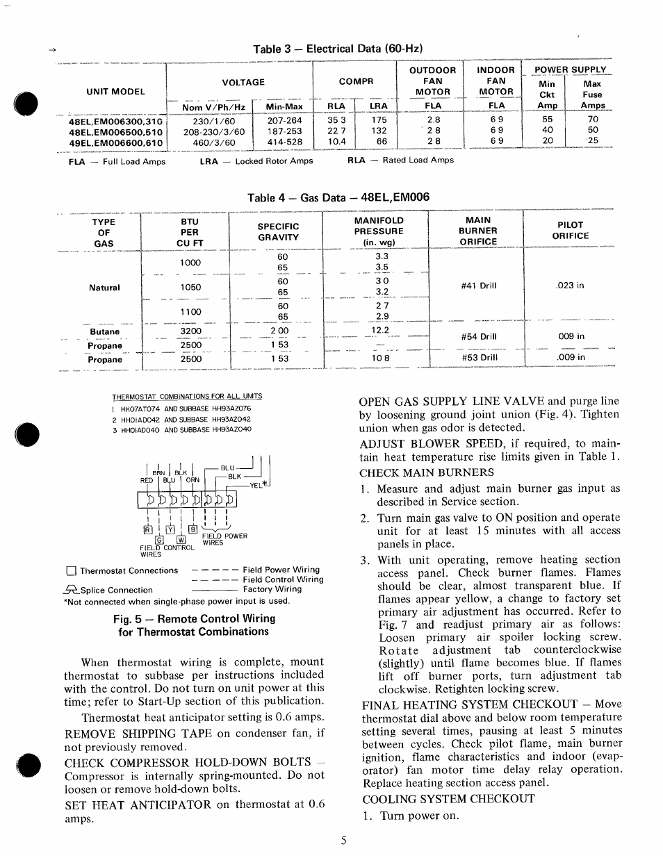 И * й i [è, Table 3 — electrical data (60-hz) | Carrier 48EL User Manual | Page 5 / 11