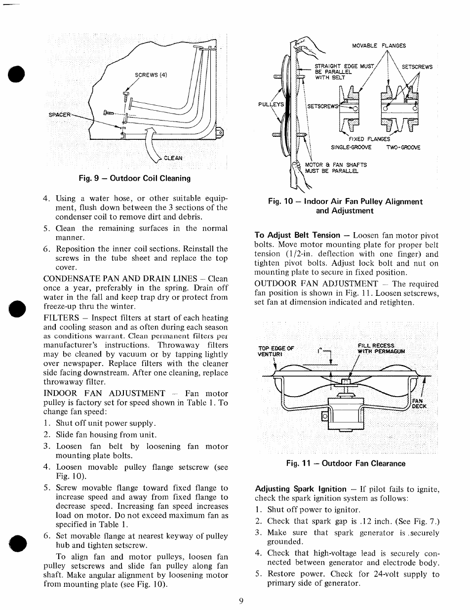 Indoor air fan pulley alignment and adjustment | Carrier 48EL User Manual | Page 9 / 11