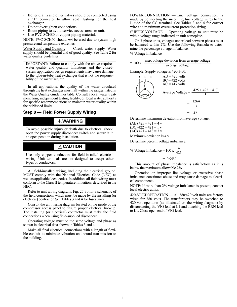 Carrier AQUAZONE 50VQP084-300 User Manual | Page 11 / 48