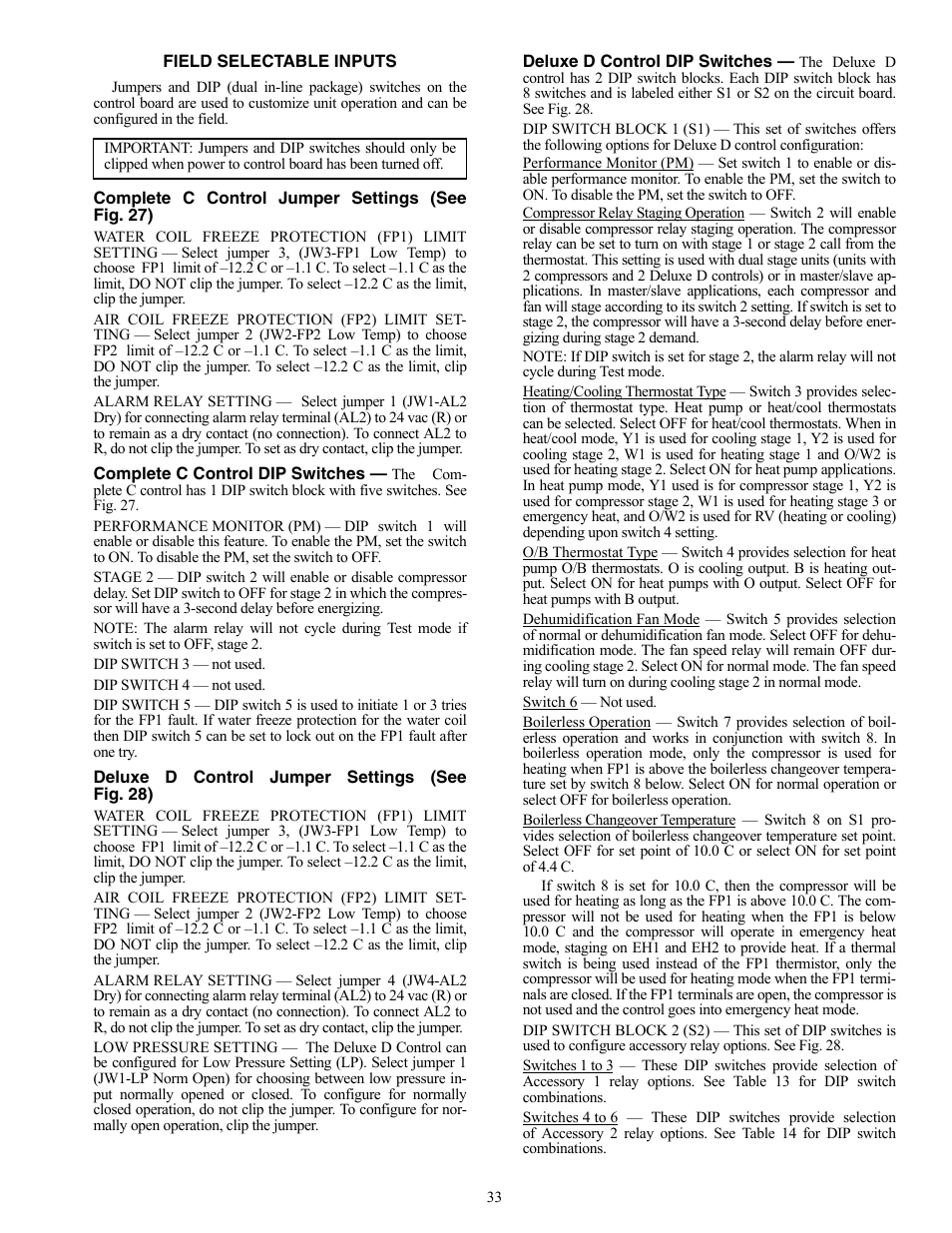 Carrier AQUAZONE 50VQP084-300 User Manual | Page 33 / 48