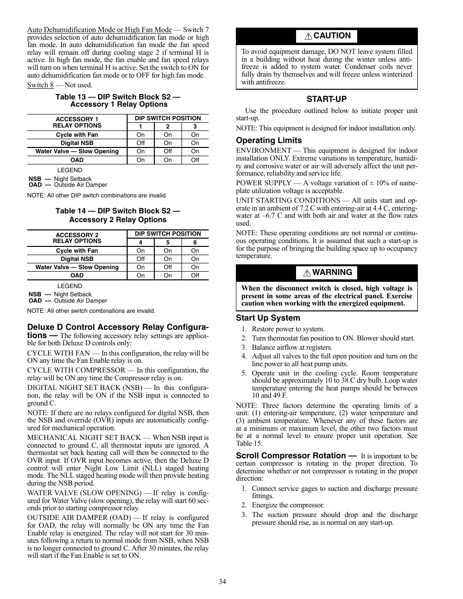 Carrier AQUAZONE 50VQP084-300 User Manual | Page 34 / 48