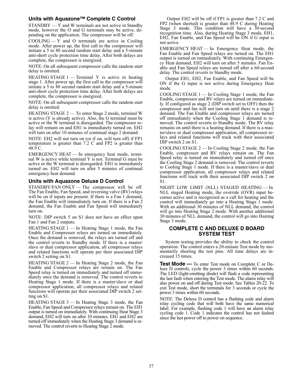 Carrier AQUAZONE 50VQP084-300 User Manual | Page 37 / 48