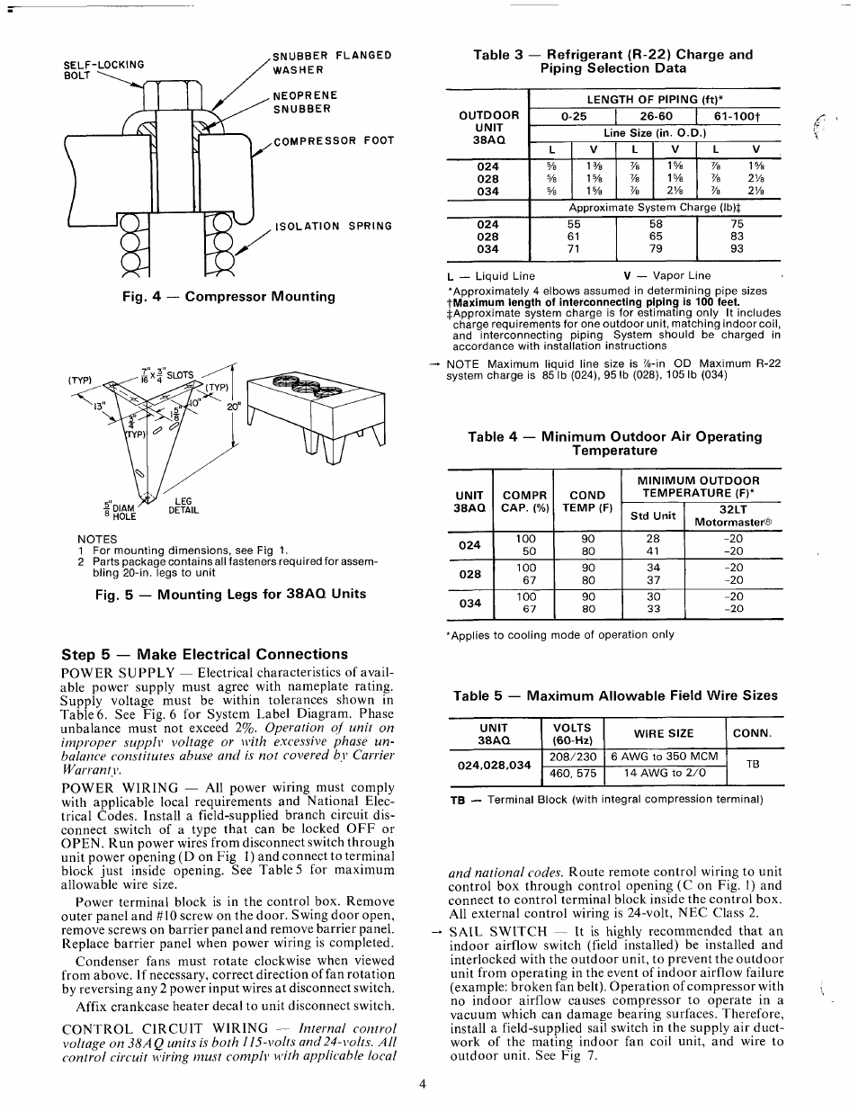 Step 5 — make electrical connections | Carrier 38AQ034 User Manual | Page 4 / 14