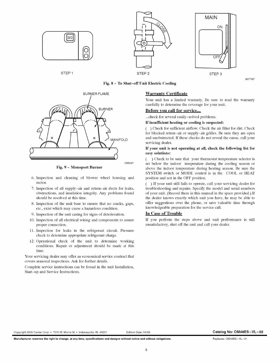 Carrier 48VL-A User Manual | Page 8 / 8
