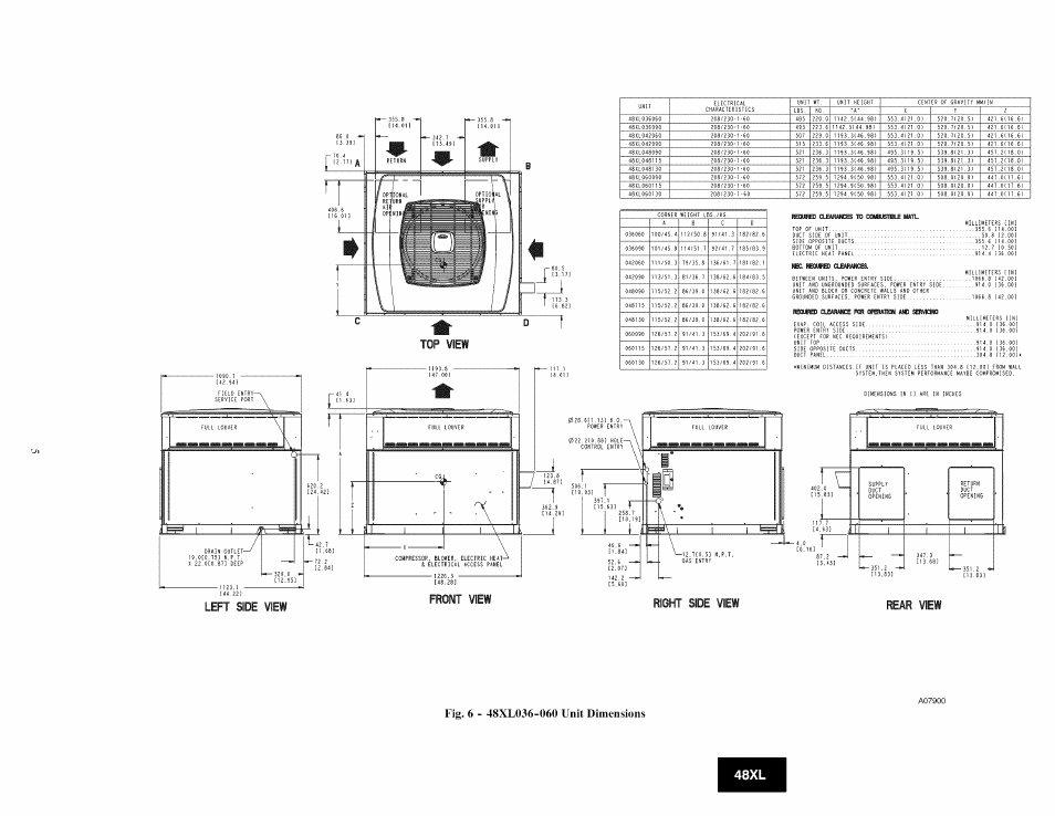 Top view | Carrier 48XL User Manual | Page 5 / 36