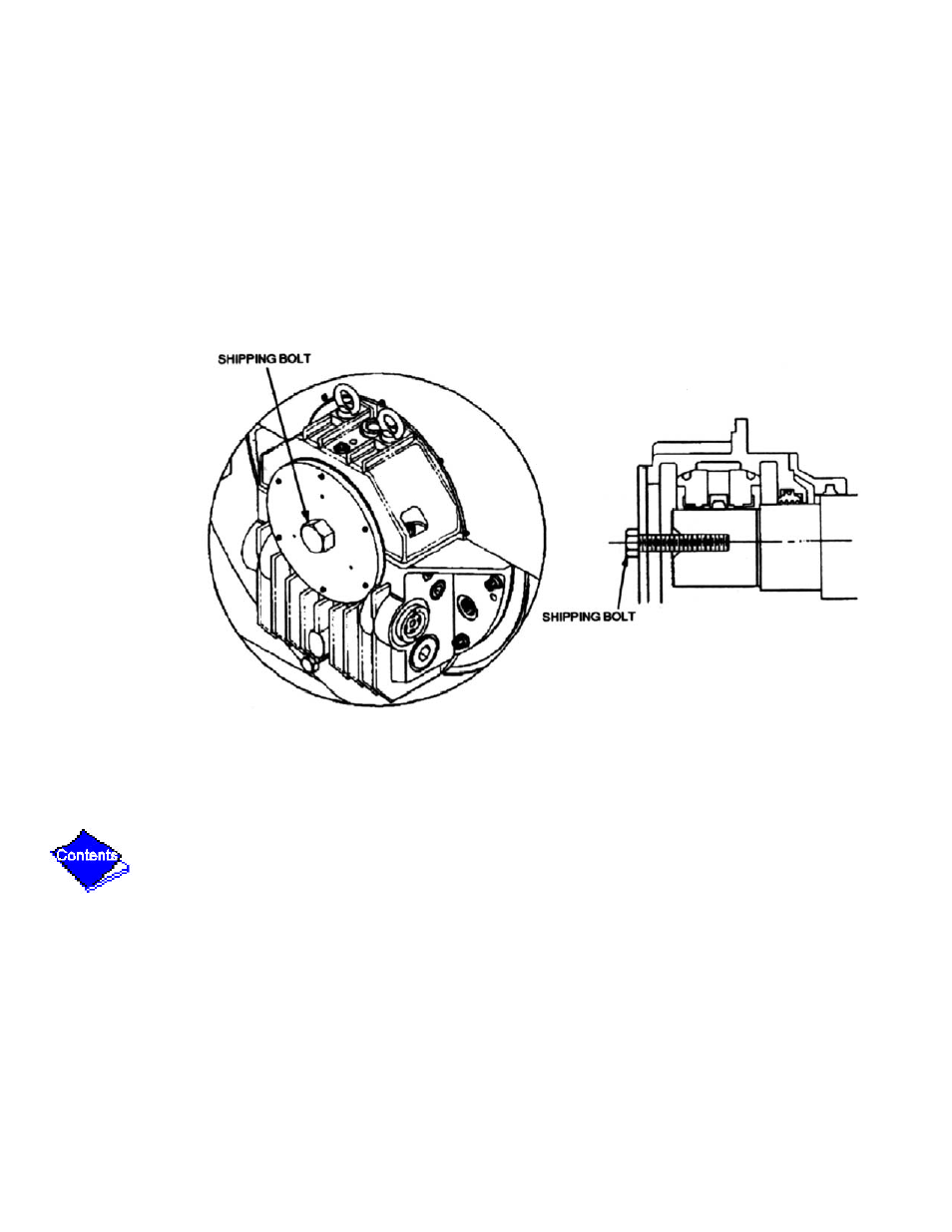 Figure 27 — shipping bolt on open drive motor, Figure 27 | Carrier 17/19EX User Manual | Page 380 / 437