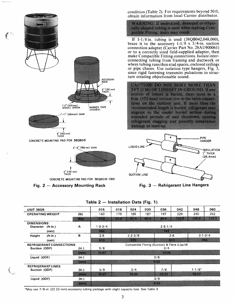 Fig. 2 6, Accessory mounting rack | Carrier 38QB User Manual | Page 3 / 20