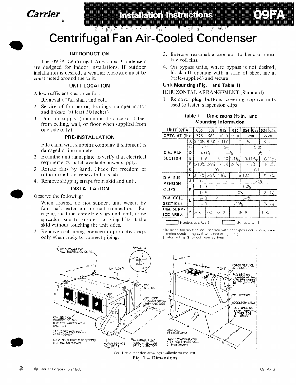 Carrier 09FA User Manual | 4 pages