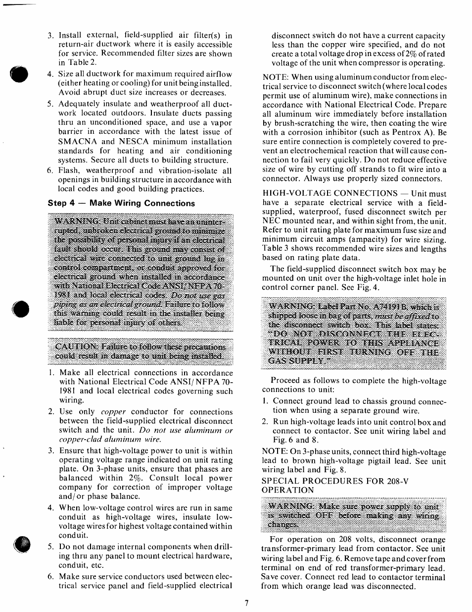 Step 4 — make wiring connections, Warndfg, bnk | Carrier 48KH User Manual | Page 7 / 24