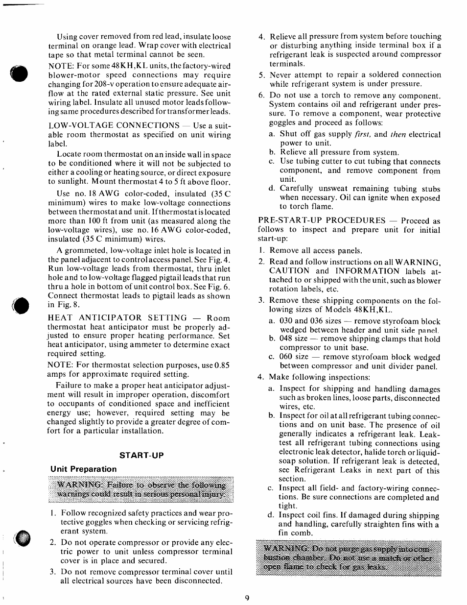 Start-up, Do gits, Oism to ebeili. tot ^ feafc | Carrier 48KH User Manual | Page 9 / 24