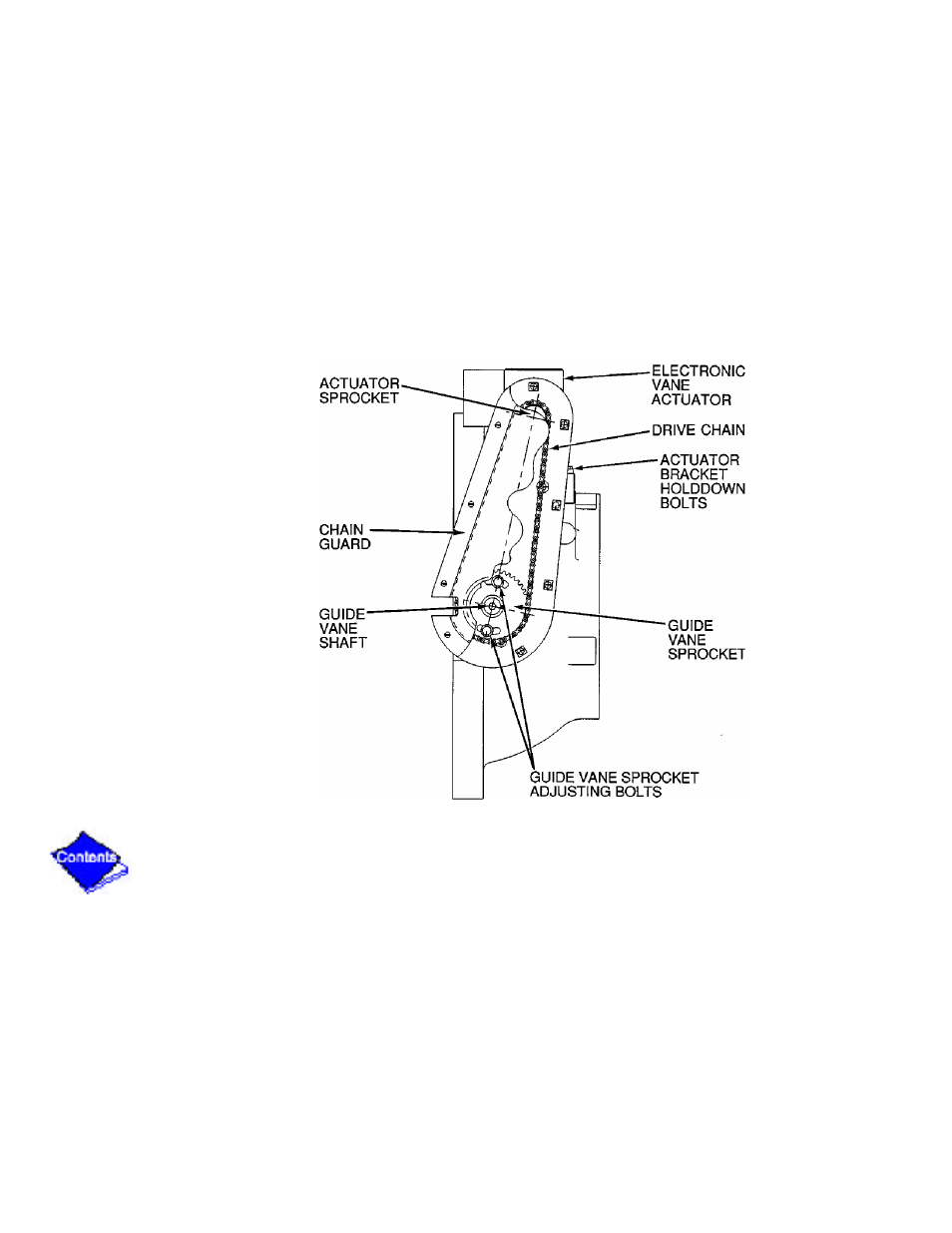 Figure 38 — guide vane actuator linkage, Wn in, Figure 38 | Carrier 19XL User Manual | Page 357 / 392