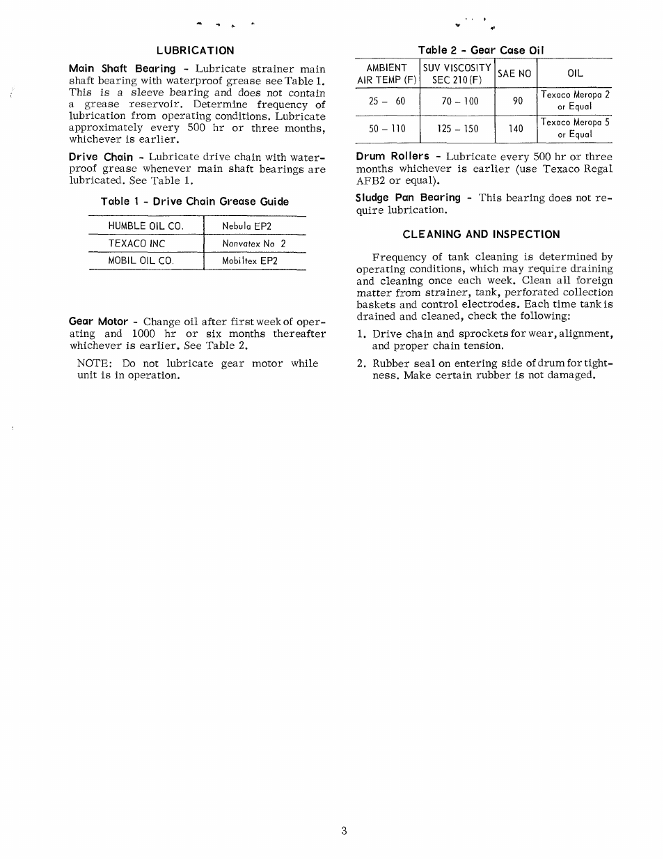 Lubrication, Cleaning and inspection, This bearing does not re­ quire lubrication | Carrier 29D User Manual | Page 3 / 4