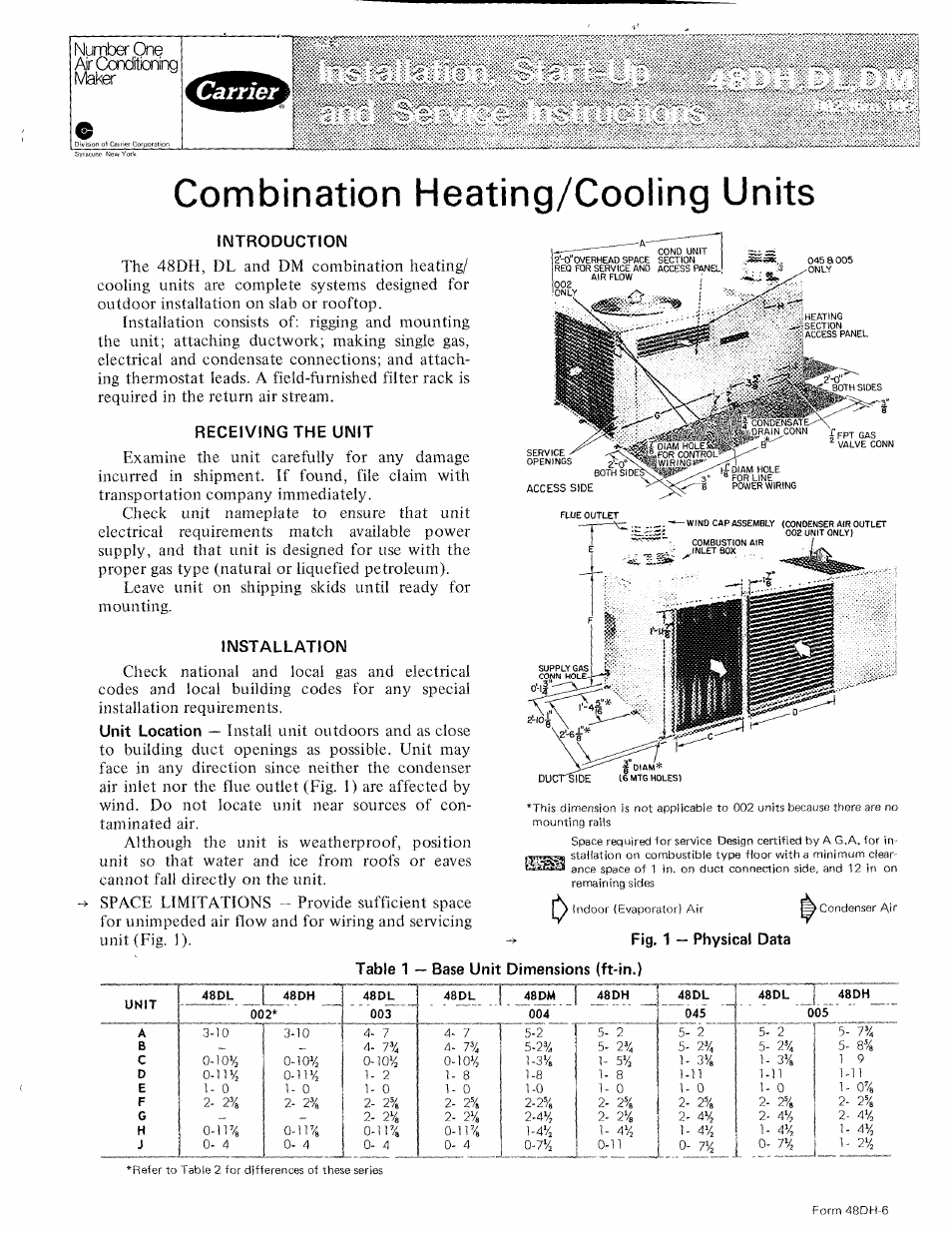 Carrier 48DH User Manual | 13 pages