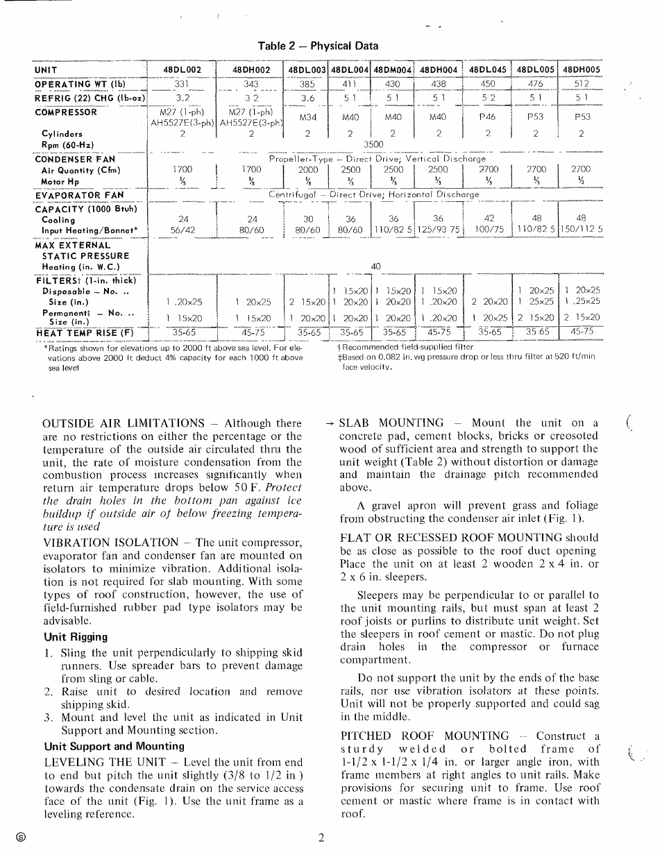Carrier 48DH User Manual | Page 2 / 13