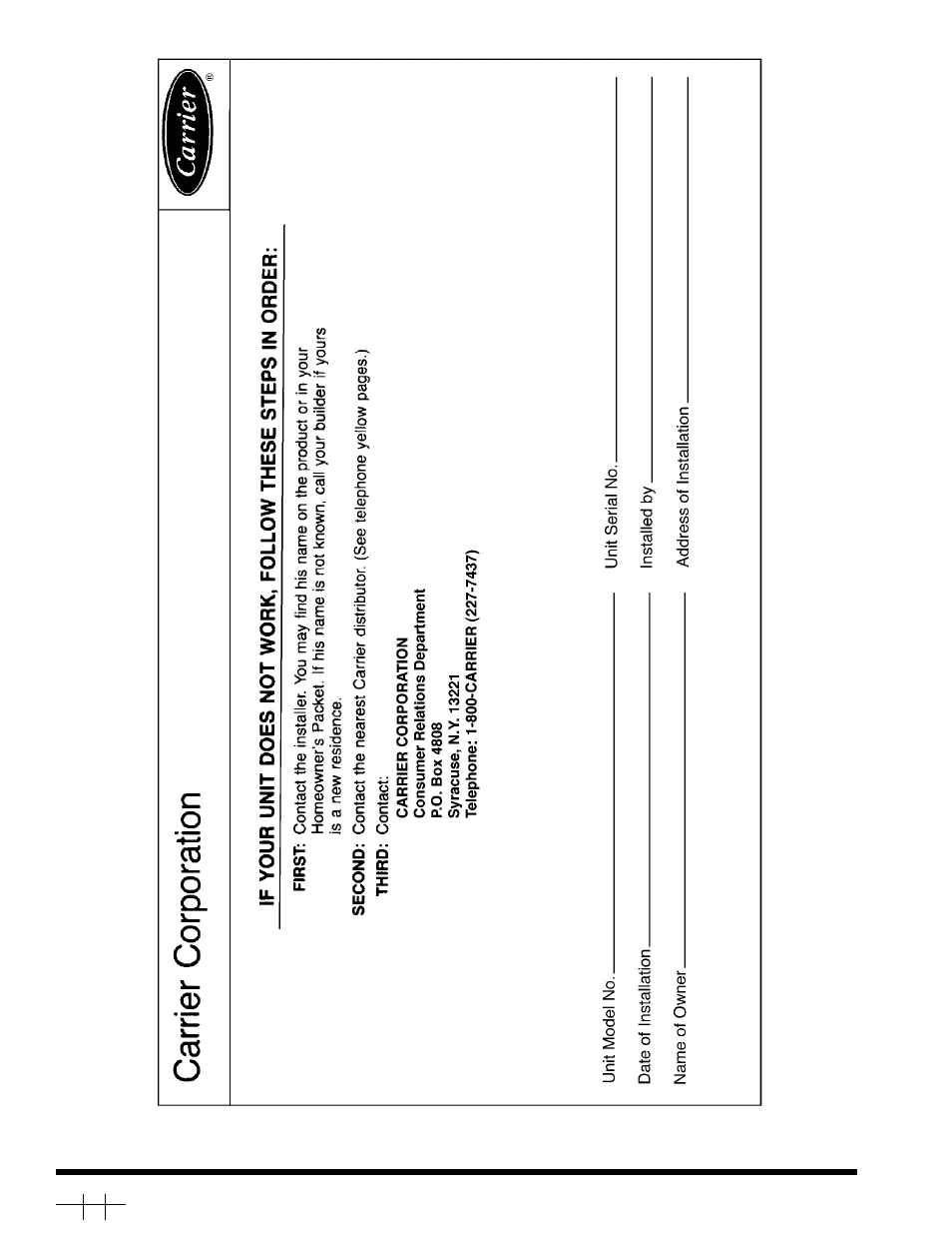 Carrier 33CS250-01 User Manual | Page 8 / 8