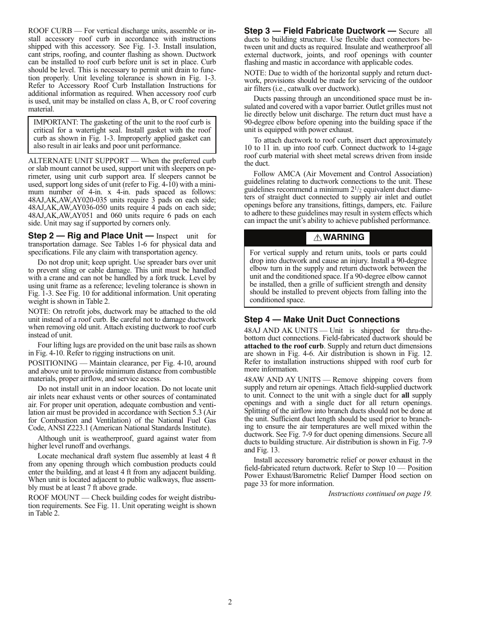 Carrier WEATHERMAKER 48AJ User Manual | Page 2 / 36
