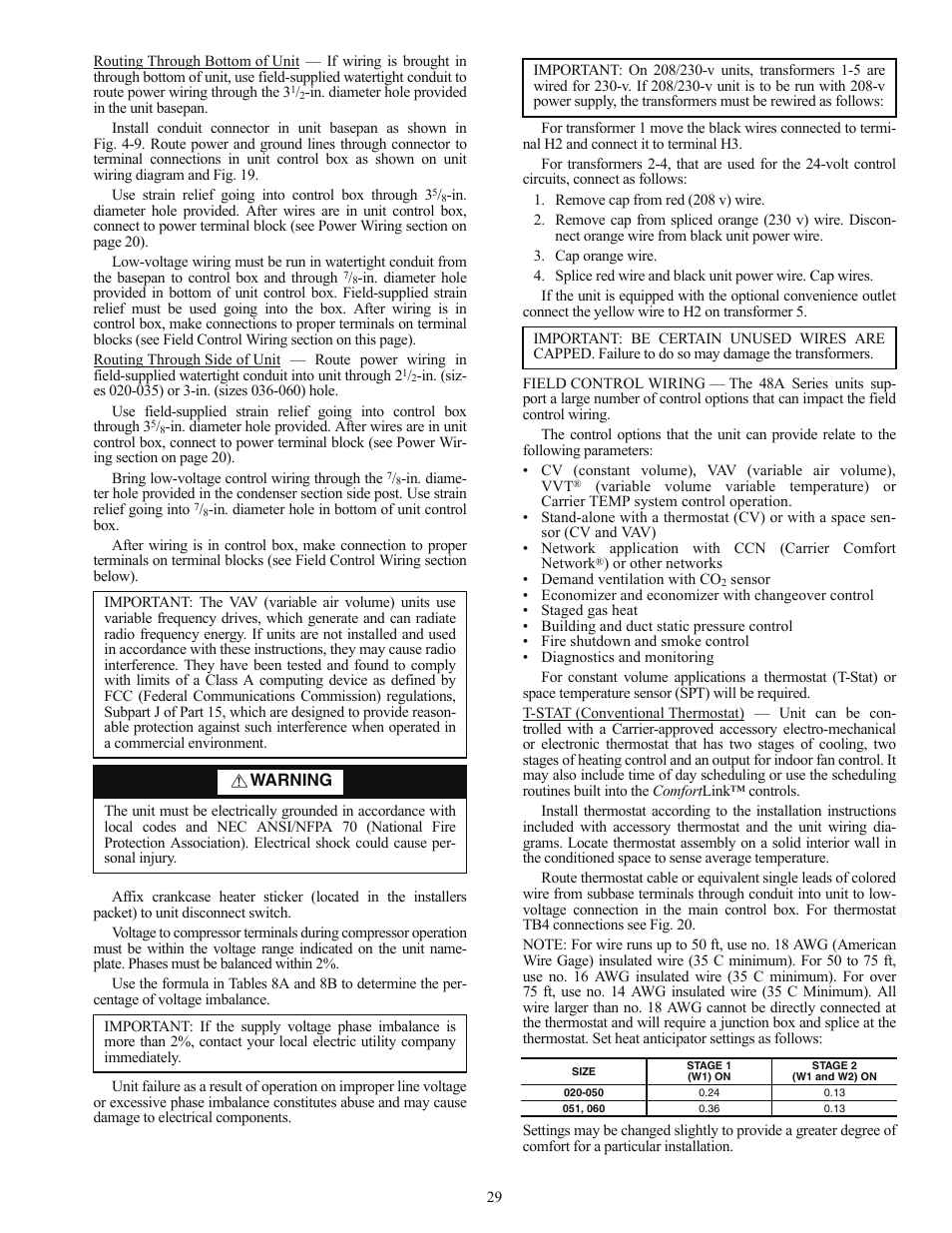 Carrier WEATHERMAKER 48AJ User Manual | Page 29 / 36
