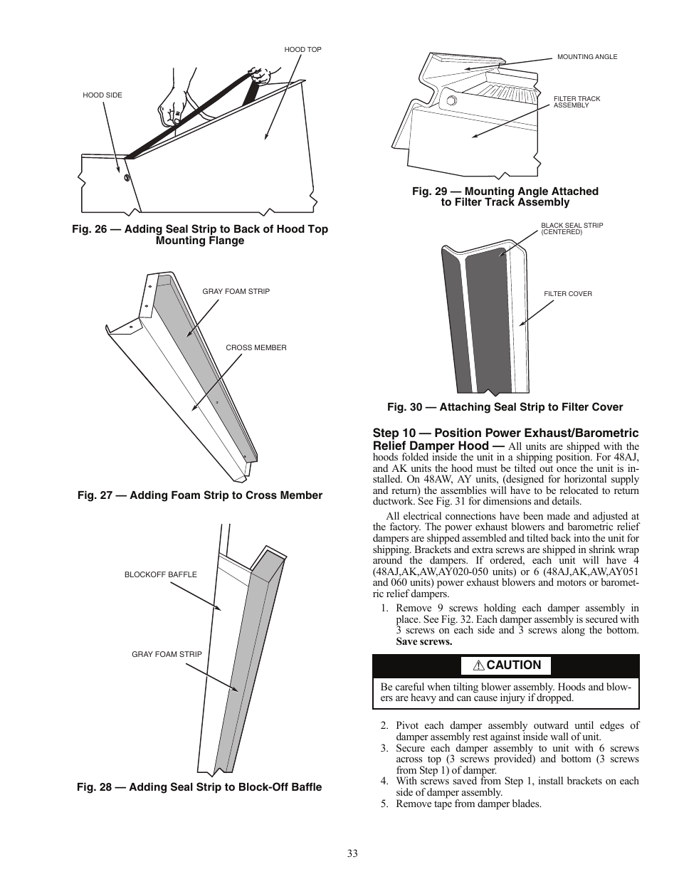 Carrier WEATHERMAKER 48AJ User Manual | Page 33 / 36