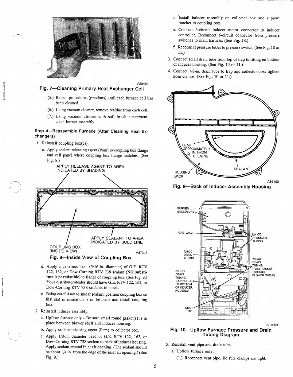 Fig. 7—cleaning primary heat exchanger cell | Carrier 58VCA User Manual | Page 5 / 10