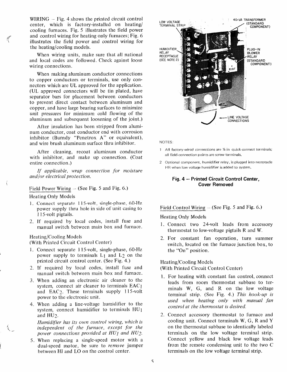 Fig. 4 — printed circuit control center | Carrier 58BB User Manual | Page 5 / 11