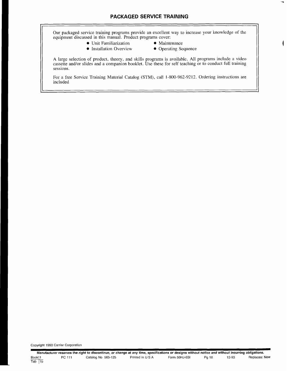 Packaged service training | Carrier 50HJ015 User Manual | Page 17 / 18