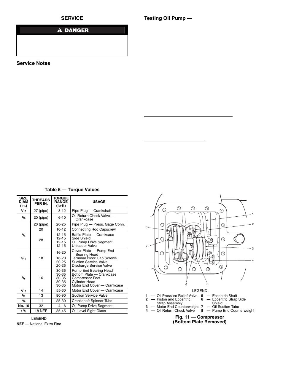 Testing oil pump | Carrier 06D User Manual | Page 12 / 20