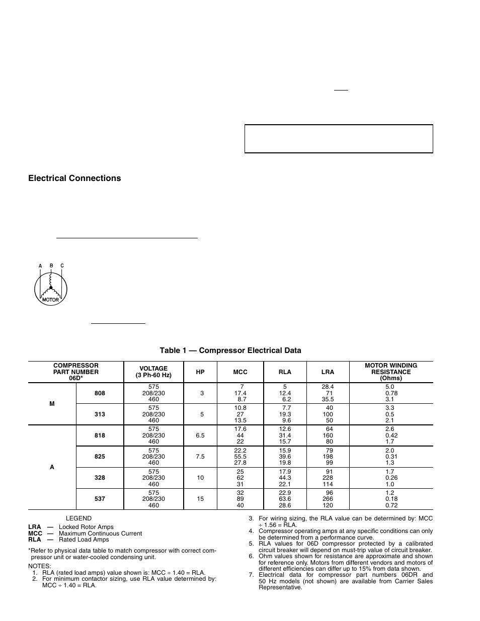 Electrical connections | Carrier 06D User Manual | Page 4 / 20