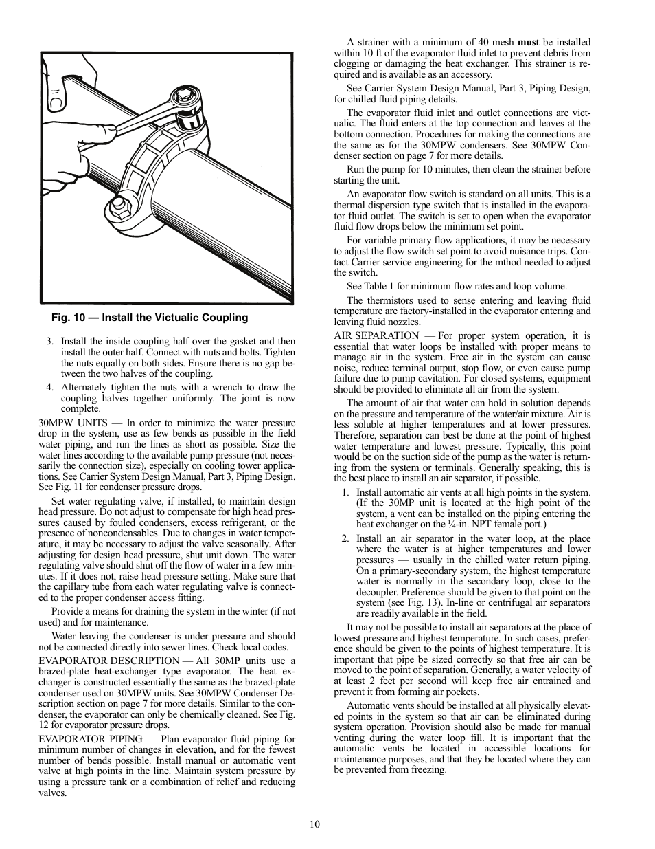 Carrier AQUASNAP 30MPA User Manual | Page 10 / 16