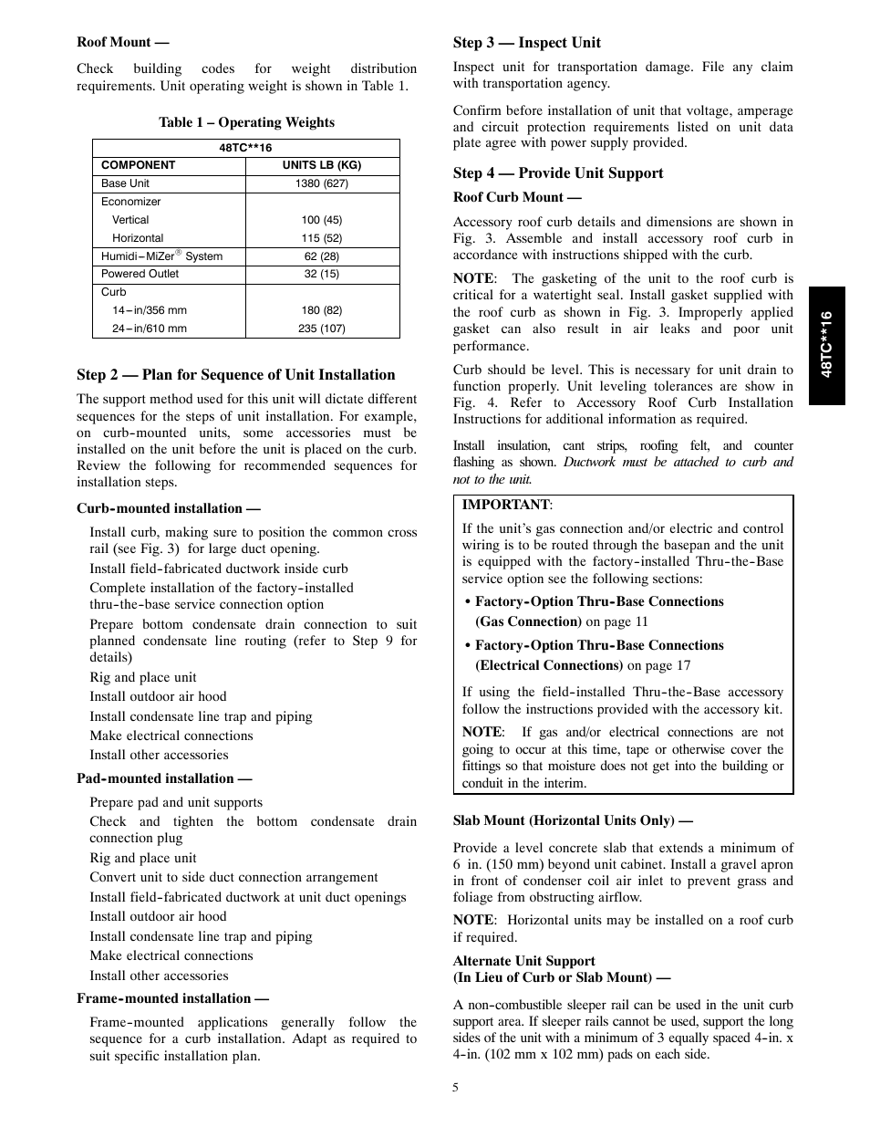 Carrier 48TC**16 User Manual | Page 5 / 48