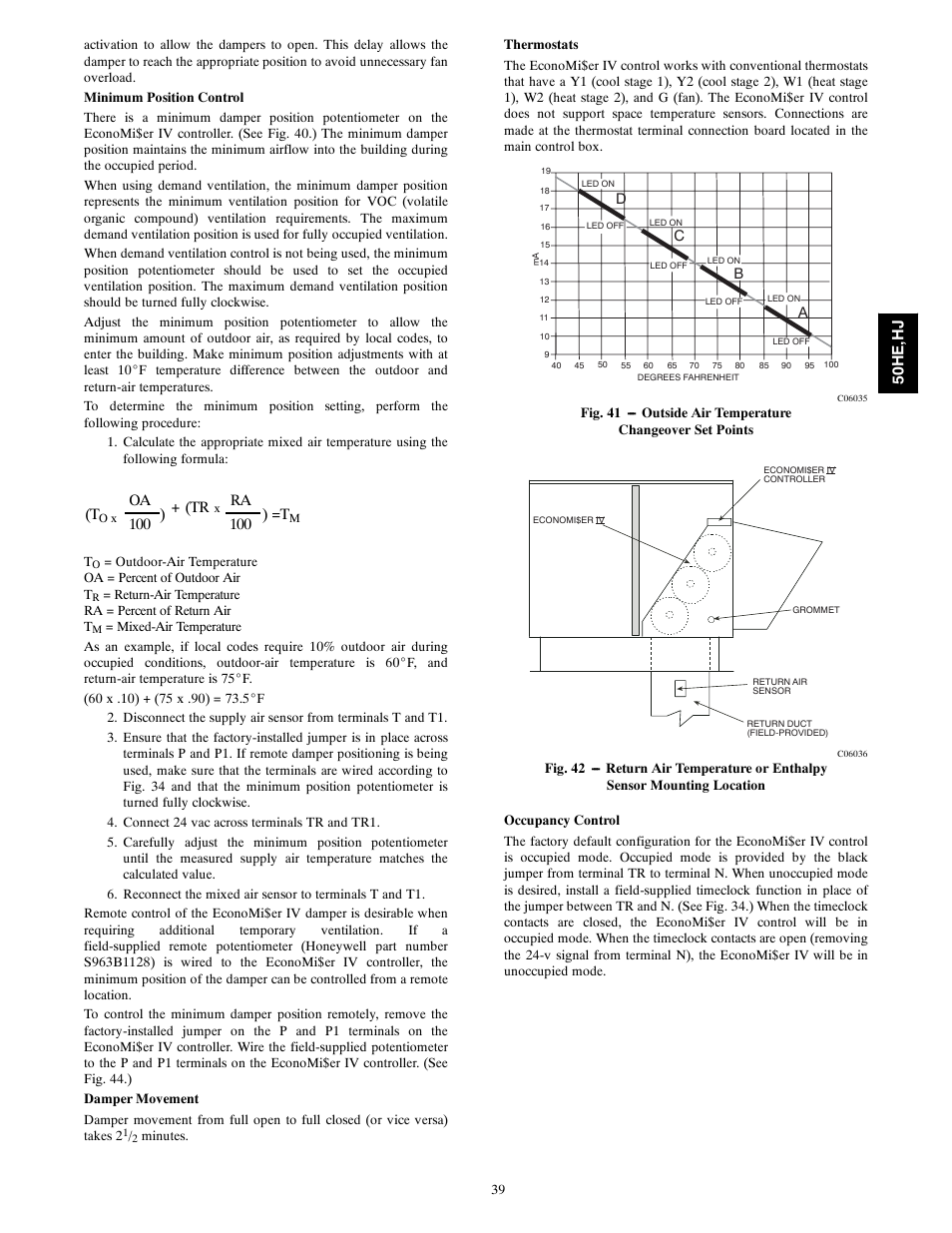 Oa ) + (tr, Ra ) =t, 50h e, h j | Carrier 50HE003-006 User Manual | Page 39 / 72