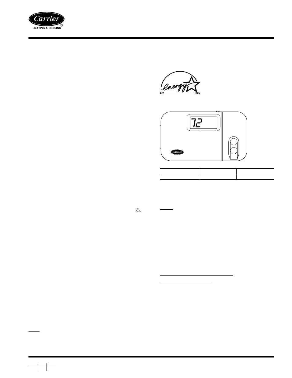Carrier Thermostat User Manual | 16 pages