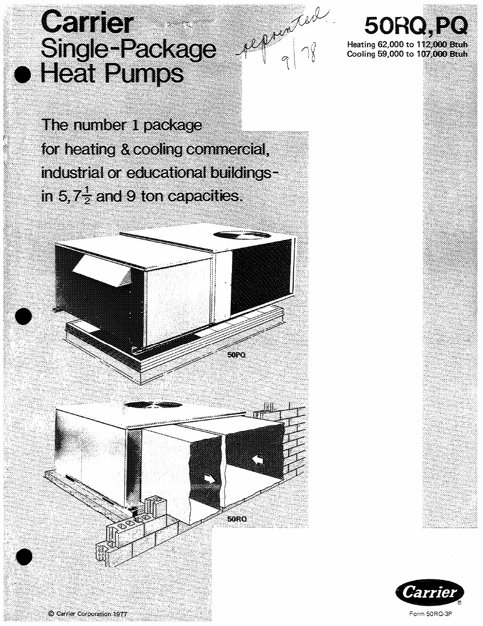 Carrier 50PQ User Manual | 16 pages