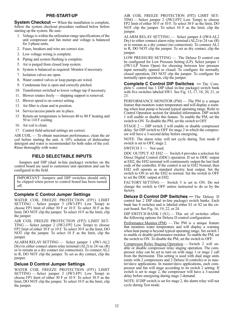 Carrier AQUAZONE PSV User Manual | Page 32 / 68