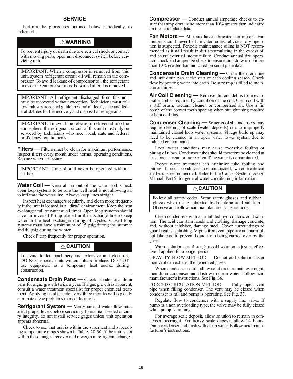 Carrier AQUAZONE PSV User Manual | Page 48 / 68